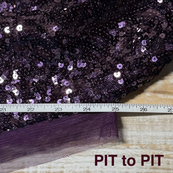 Nordstrom Signature Plum Purple Sequins Cardigan in OS (OneSize) - Picture 3 of 7